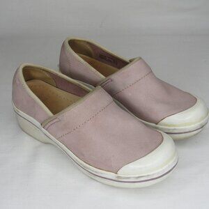 Dansko VOLLEY HOPSACK Pink Leather Professional Clogs Size 38 7.5 8